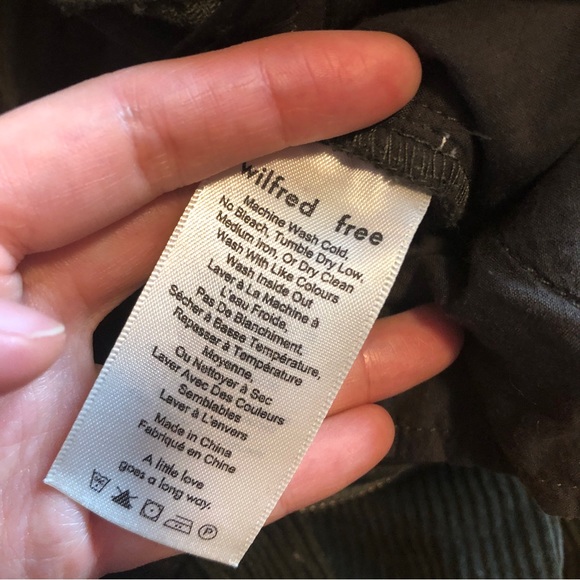 Aritzia Wilfred Free Dark Green Corduroy Pants - Picture 5 of 9